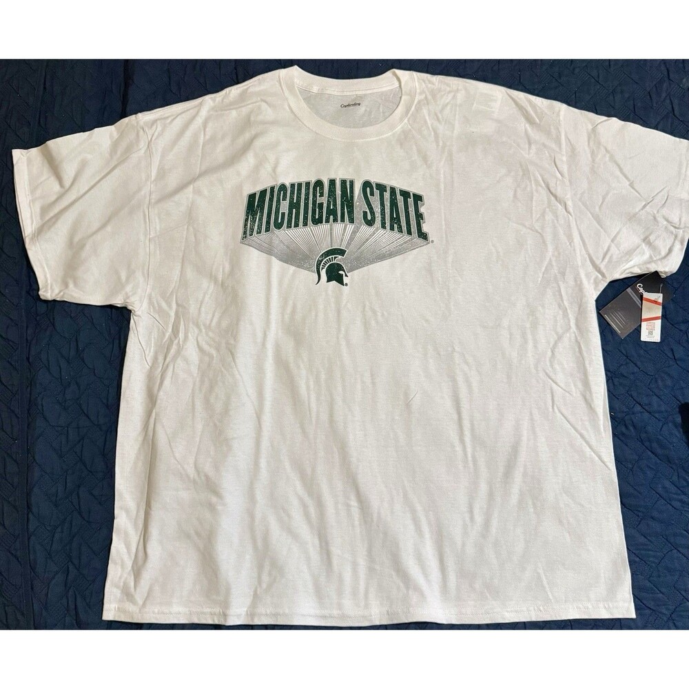 NWT Mens Size 3XL Michigan State Spartans T-Shirt MSU Captivating Brand White